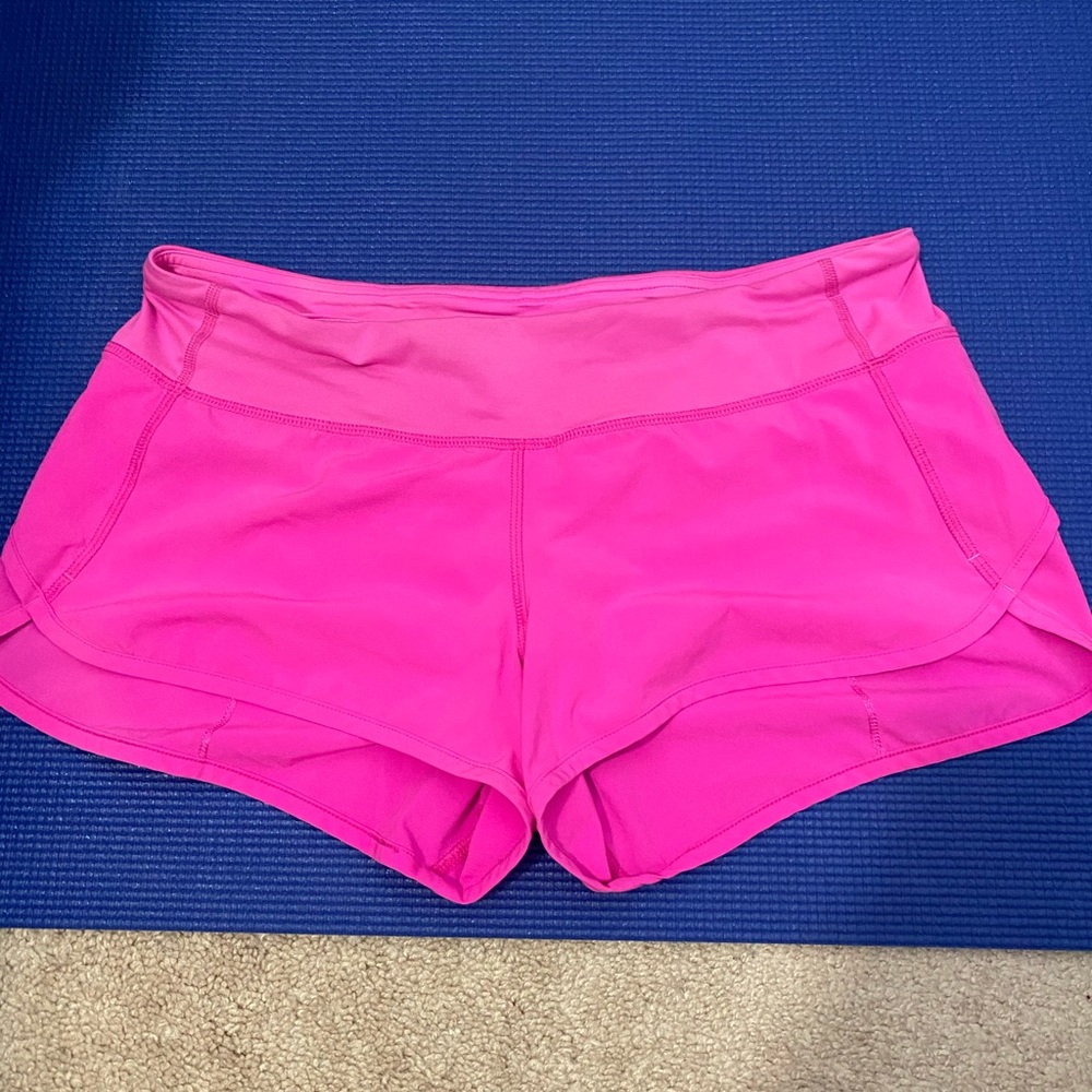 Lululemon neon pink shorts